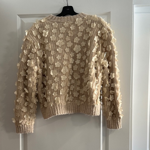 Zara Cream Floral Sweater - Picture 4 of 5